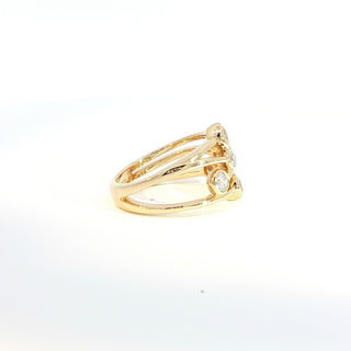 18K YELLOW GOLD DIAMOND RING